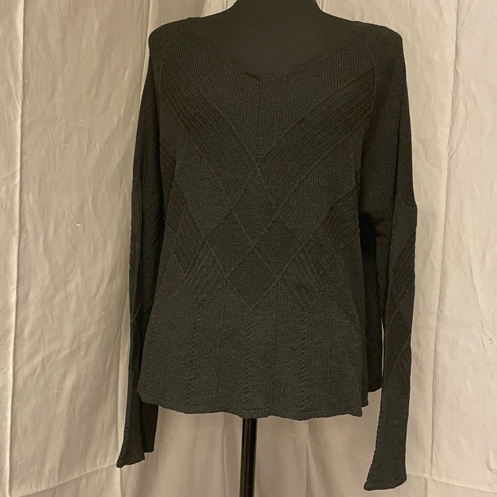 Smartwool Women's V-Neck Wool Blend Knit Sweater - Black